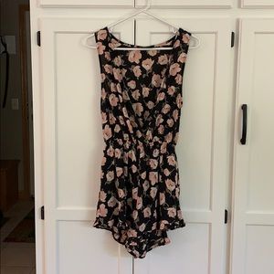 Floral Deep-V Romper